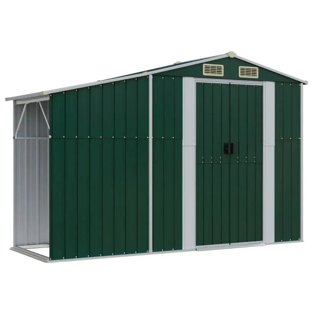 Garden Shed Green 277x279x179 cm Galvanised Steel Price