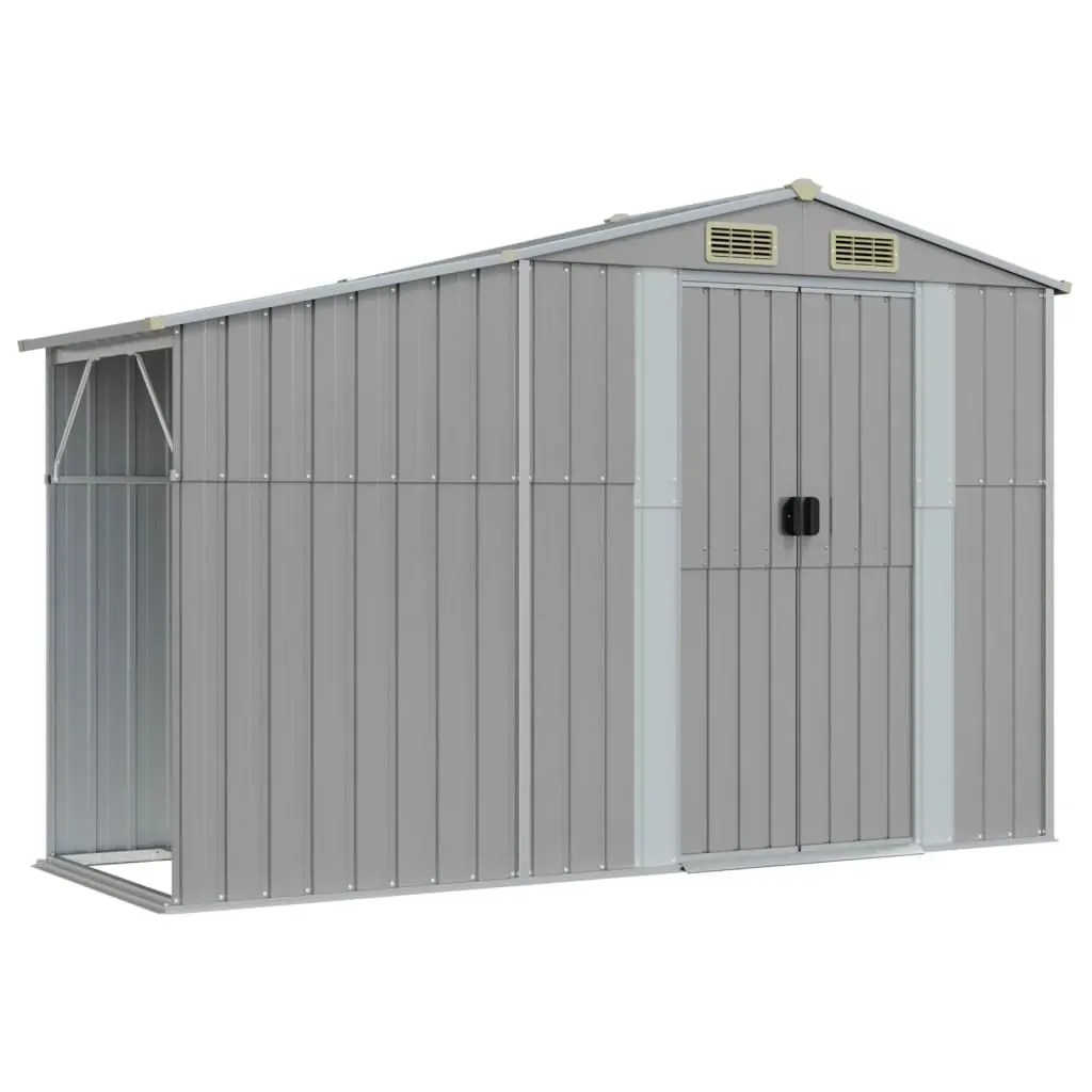 Garden Shed Grey 277x192.5x179 cm Galvanised Steel Price