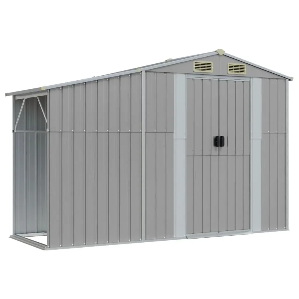 Garden Shed Grey 277x279x179 cm Galvanised Steel Price