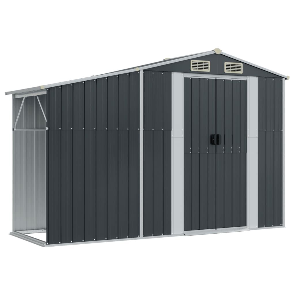 Garden Shed Anthracite 277x192.5x179 cm Galvanised Steel Price