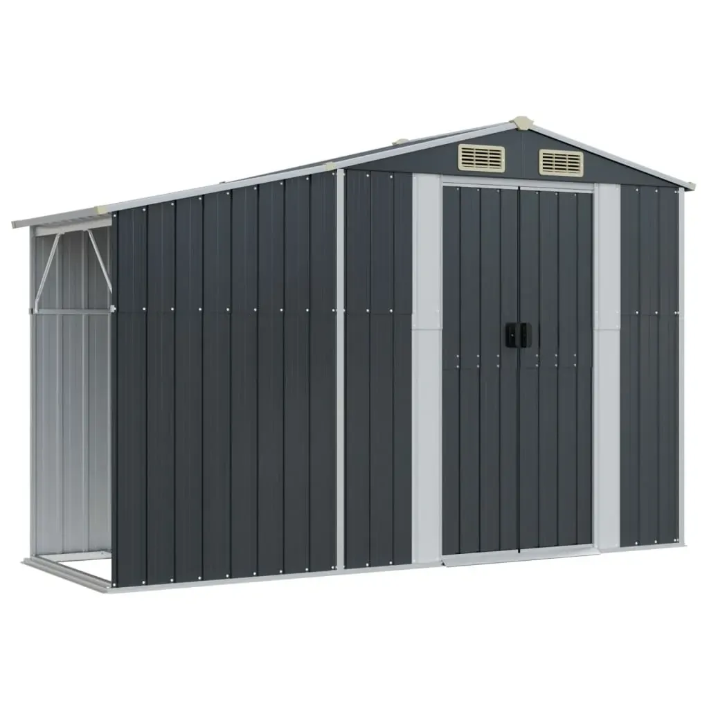 Garden Shed Anthracite 277x279x179 cm Galvanised Steel Price