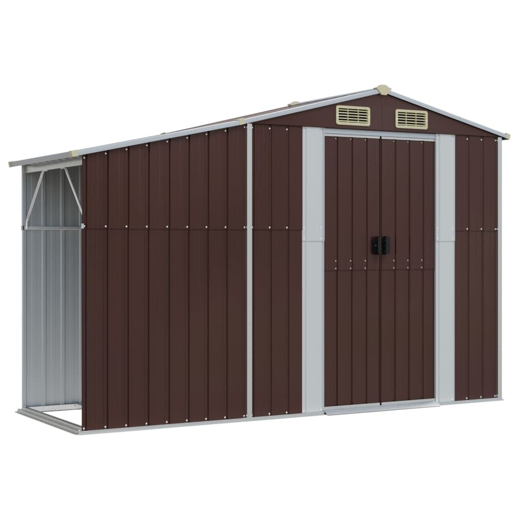 Garden Shed Brown 277x279x179 cm Galvanised Steel Price
