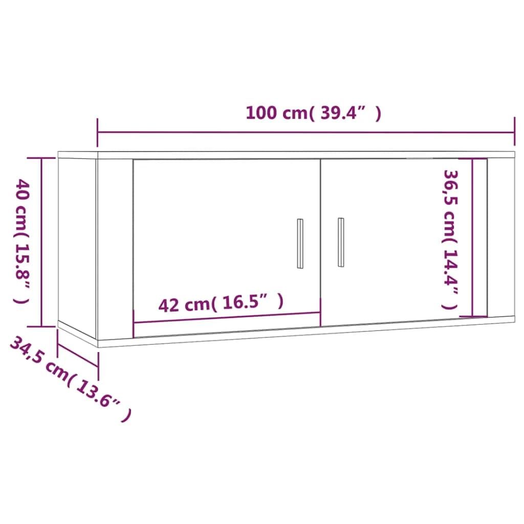 4 Piece TV Cabinet Set White Engineered Wood Price