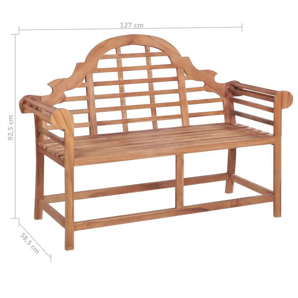 Garden Bench 127x58.5x92.5 cm Solid Wood Teak Price
