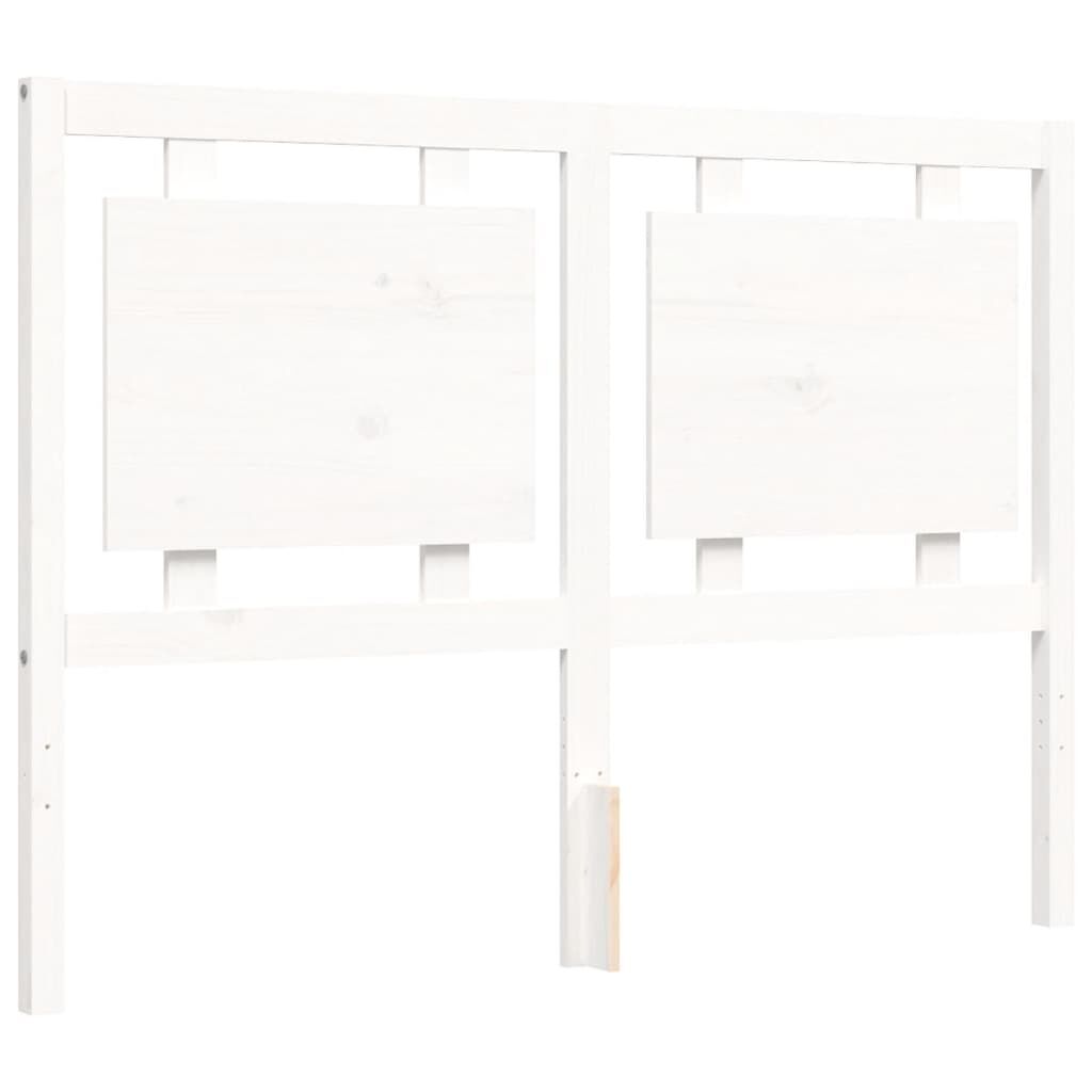 Bed Frame without Mattress White 135x190 cm Solid Wood Pine Price