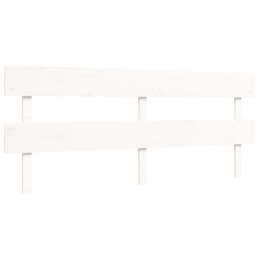 Bed Frame without Mattress White 183x203 cm King Solid Wood Pine Price