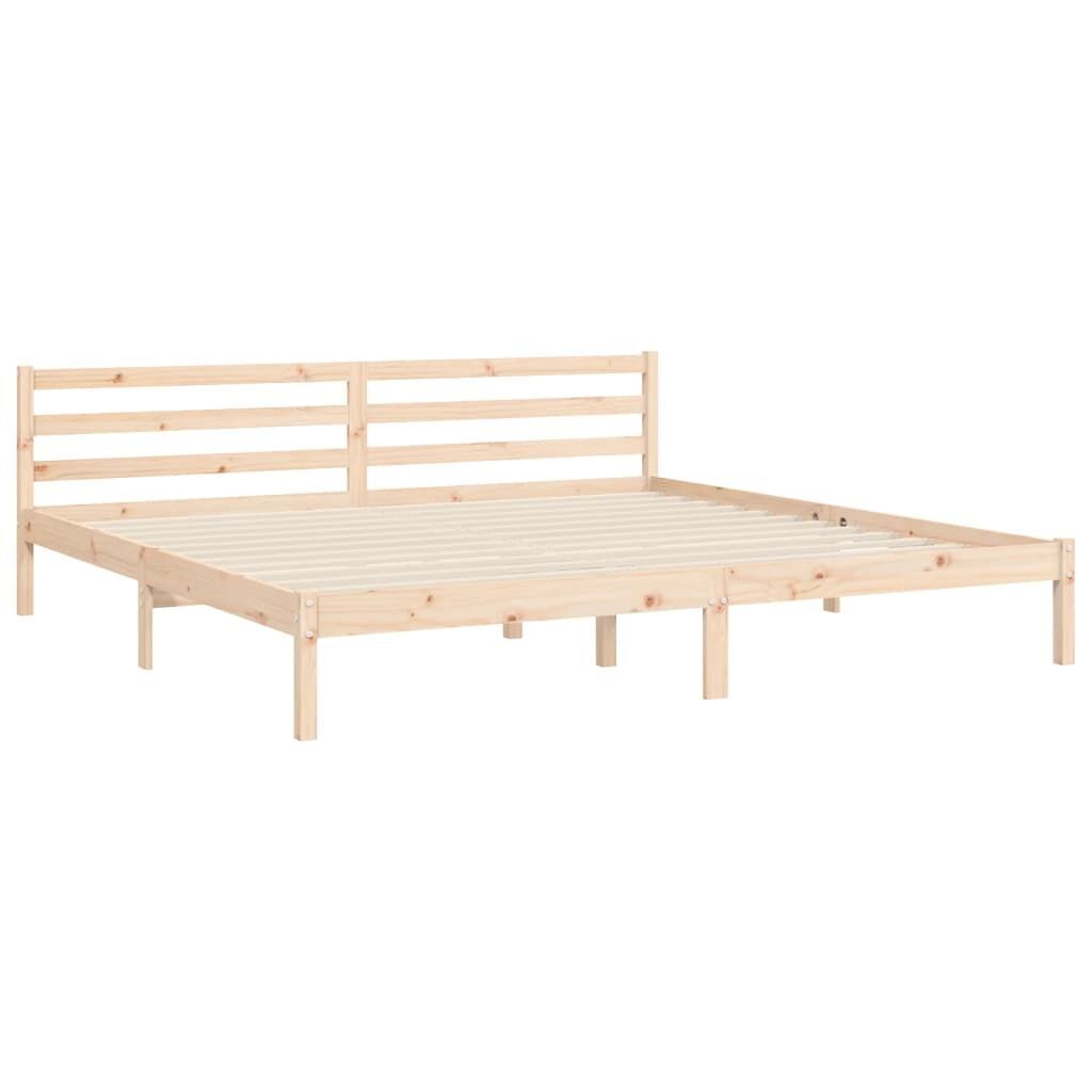 Bed Frame without Mattress 183x203 cm King Solid Wood Pine Price