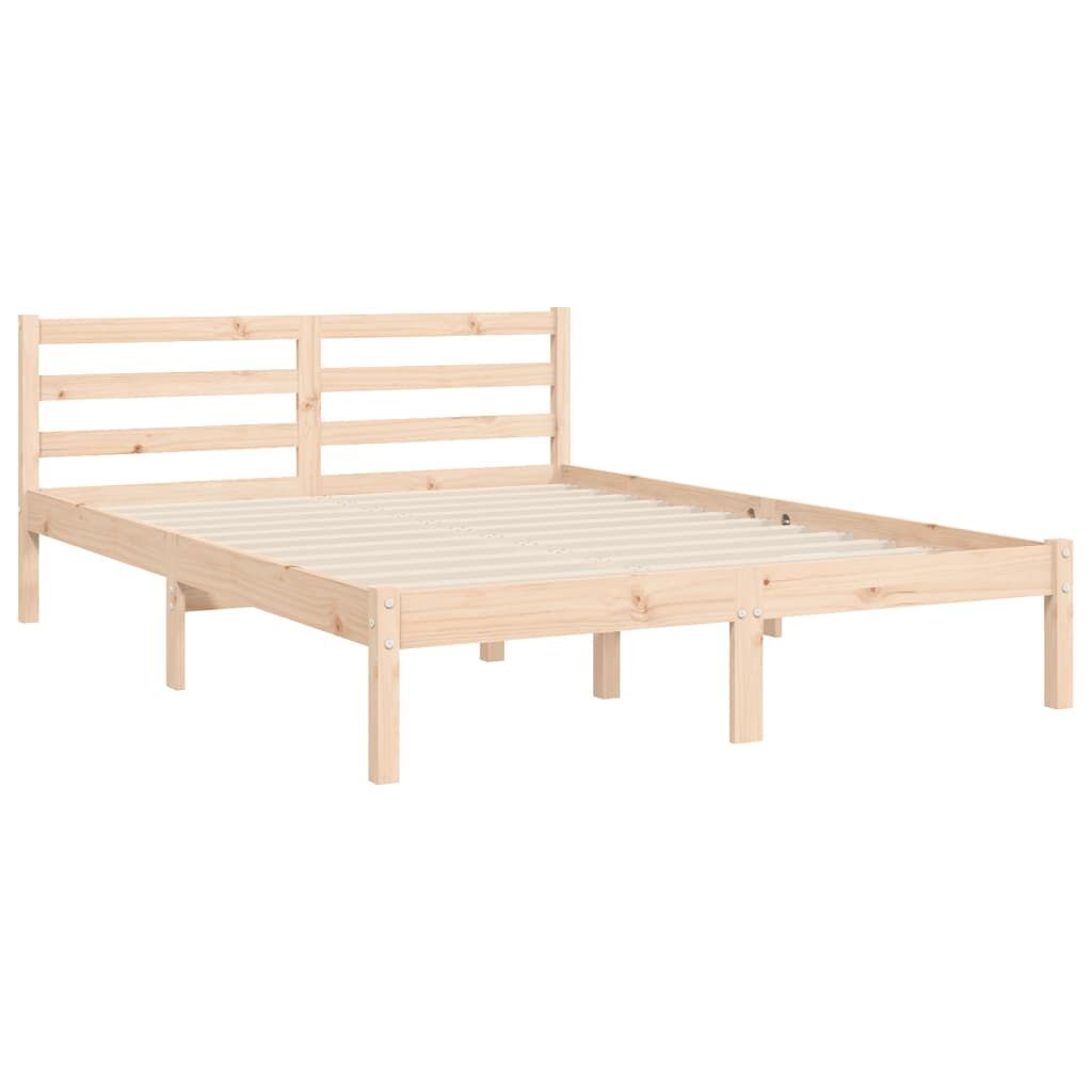 Bed Frame without Mattress 135x190 cm Solid Wood Price