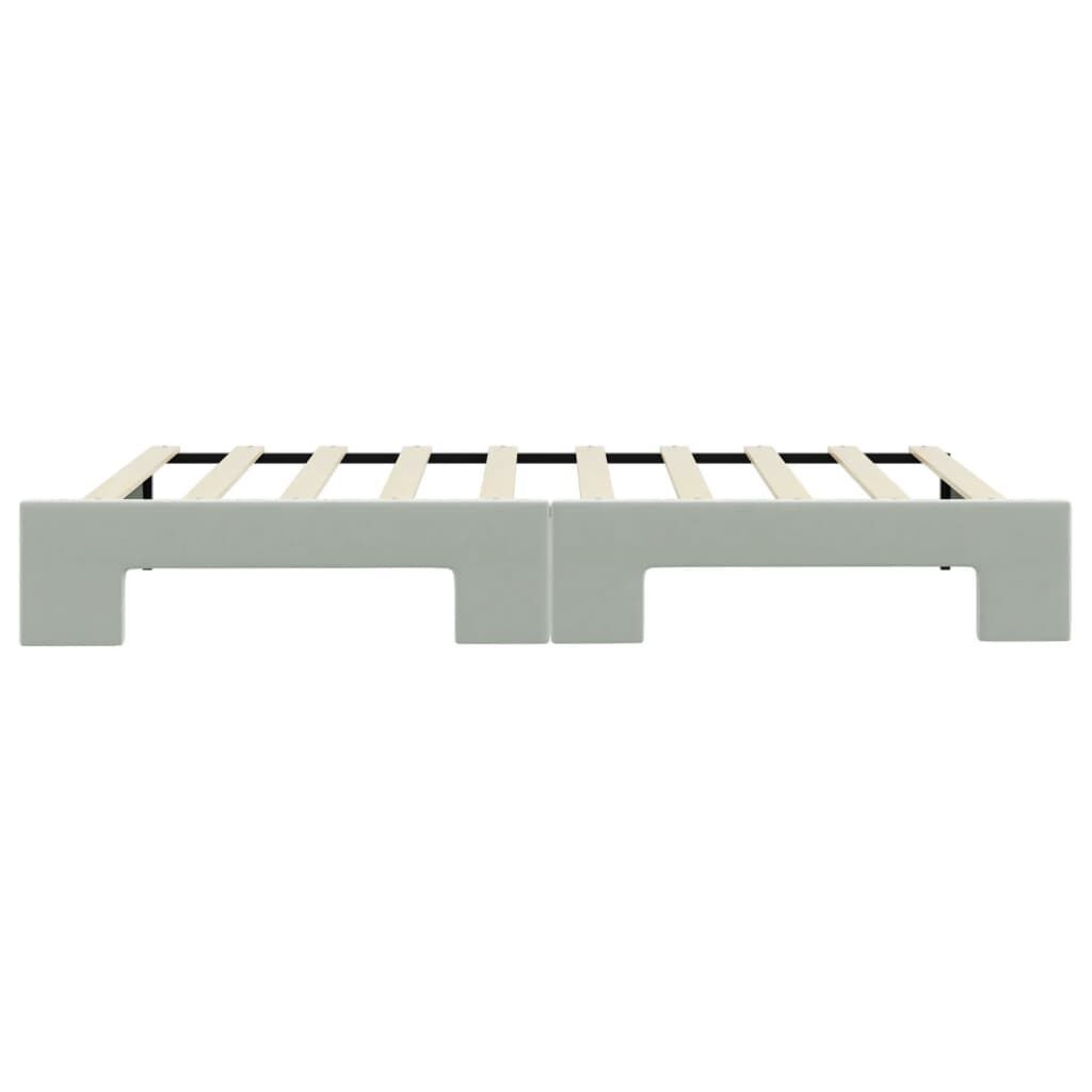 Daybed with Trundle without Mattress Light Grey 90x190 cm Price