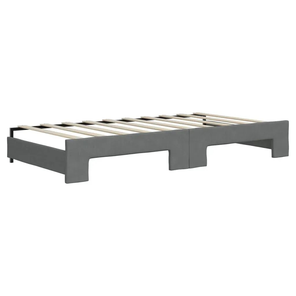 Daybed with Trundle&Drawers without Mattress Dark Grey 90x190 cm Price