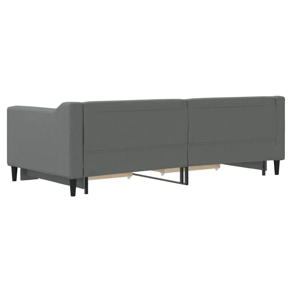 Daybed with Trundle&Drawers without Mattress Dark Grey 90x190 cm Price