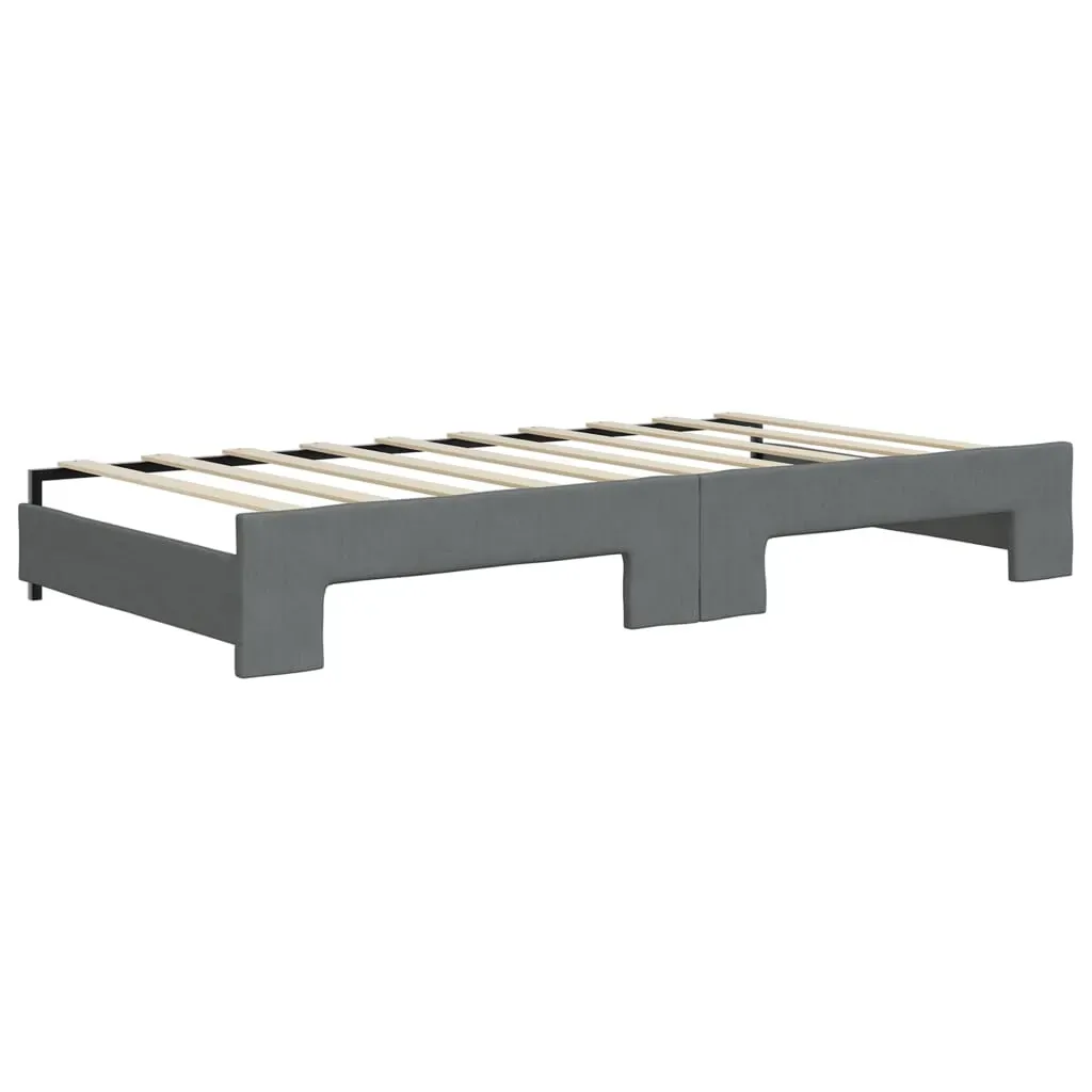 Daybed with Trundle&Drawers without Mattress Dark Grey 90x190 cm Price