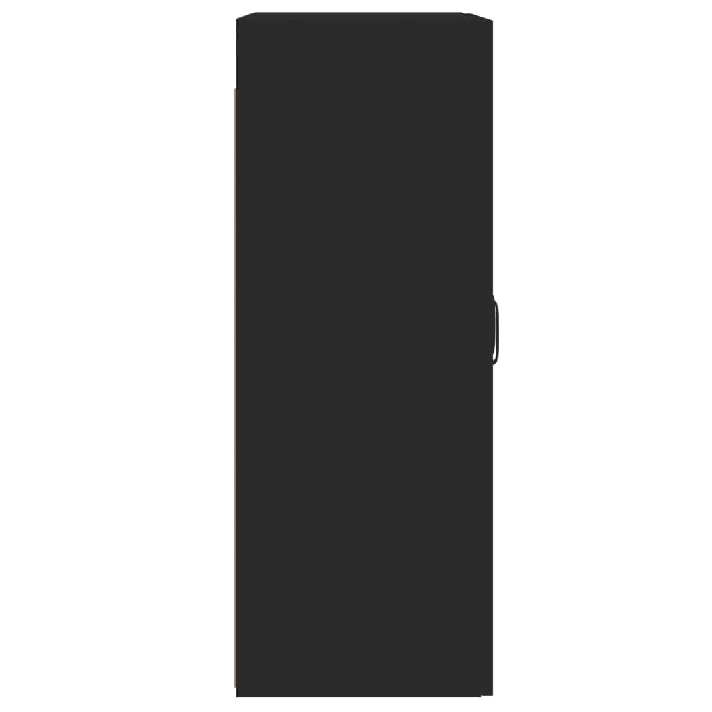 Wall Mounted Cabinets 2 pcs Black Engineered Wood Price