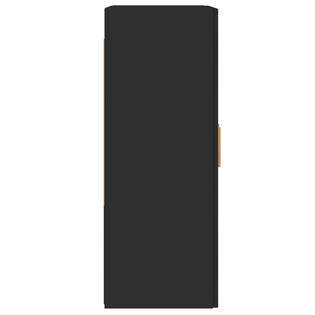 Wall Mounted Cabinets 2 pcs Black Engineered Wood Price