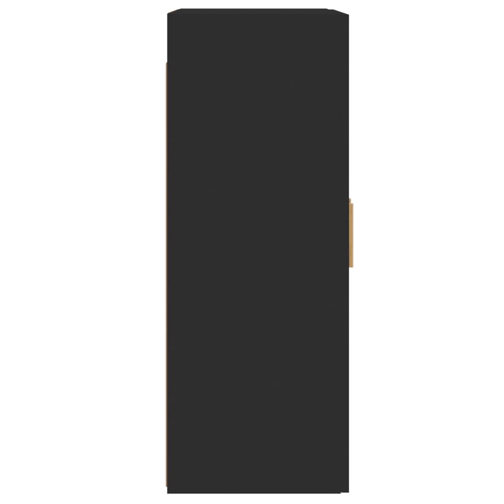 Wall Mounted Cabinets 2 pcs Black Engineered Wood Price