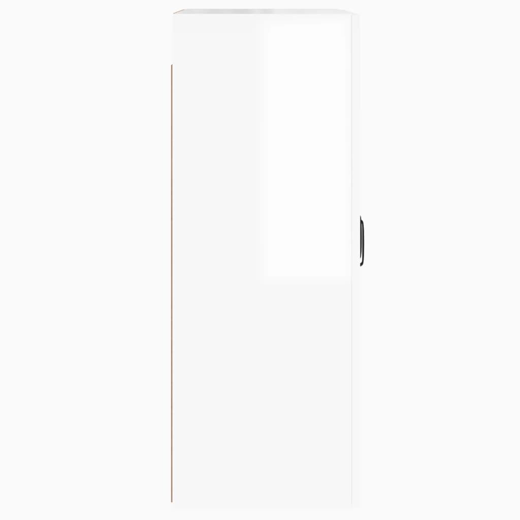 Wall Mounted Cabinets 2 pcs High Gloss White Engineered Wood Price