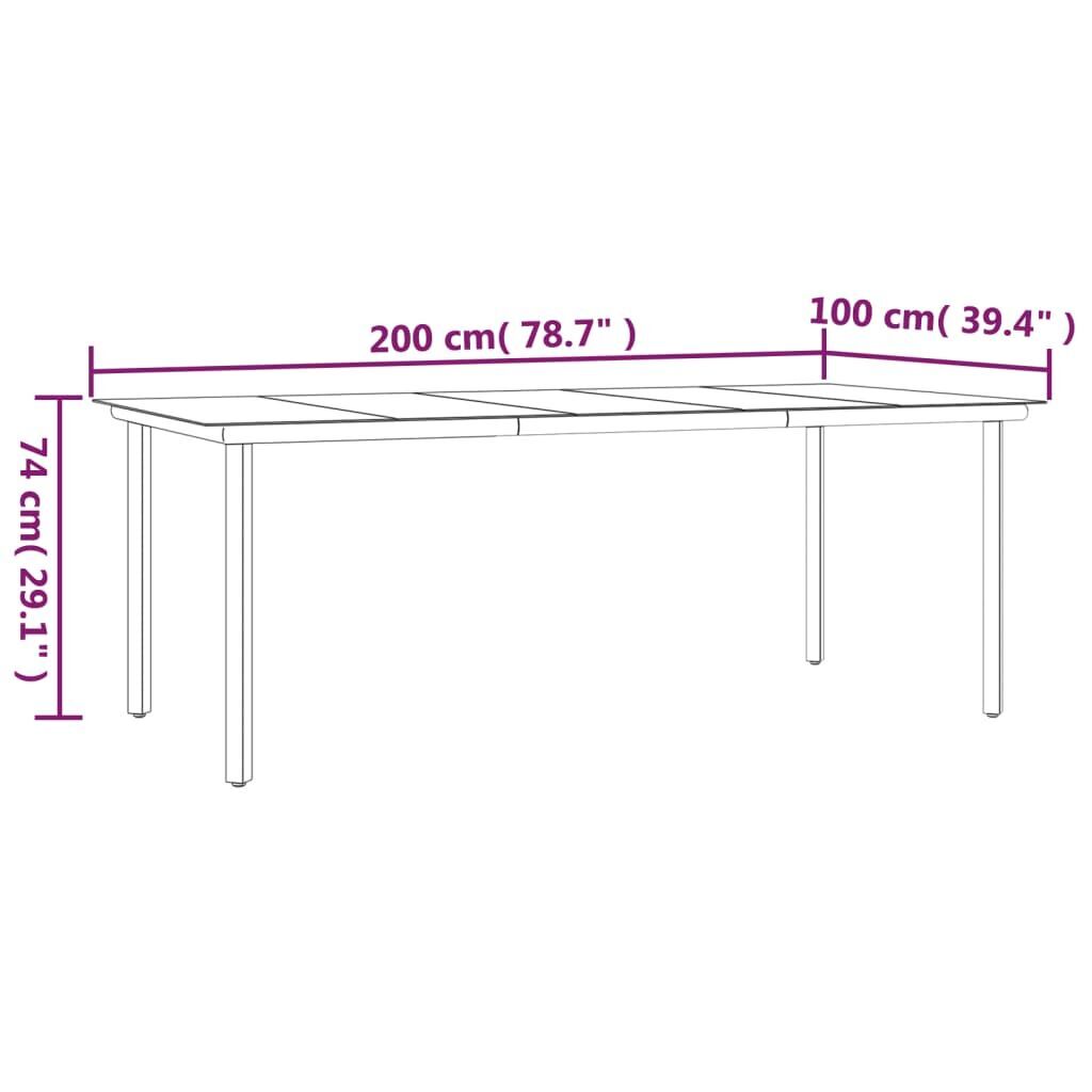 5 Piece Garden Dining Set Black Steel and Textilene Price