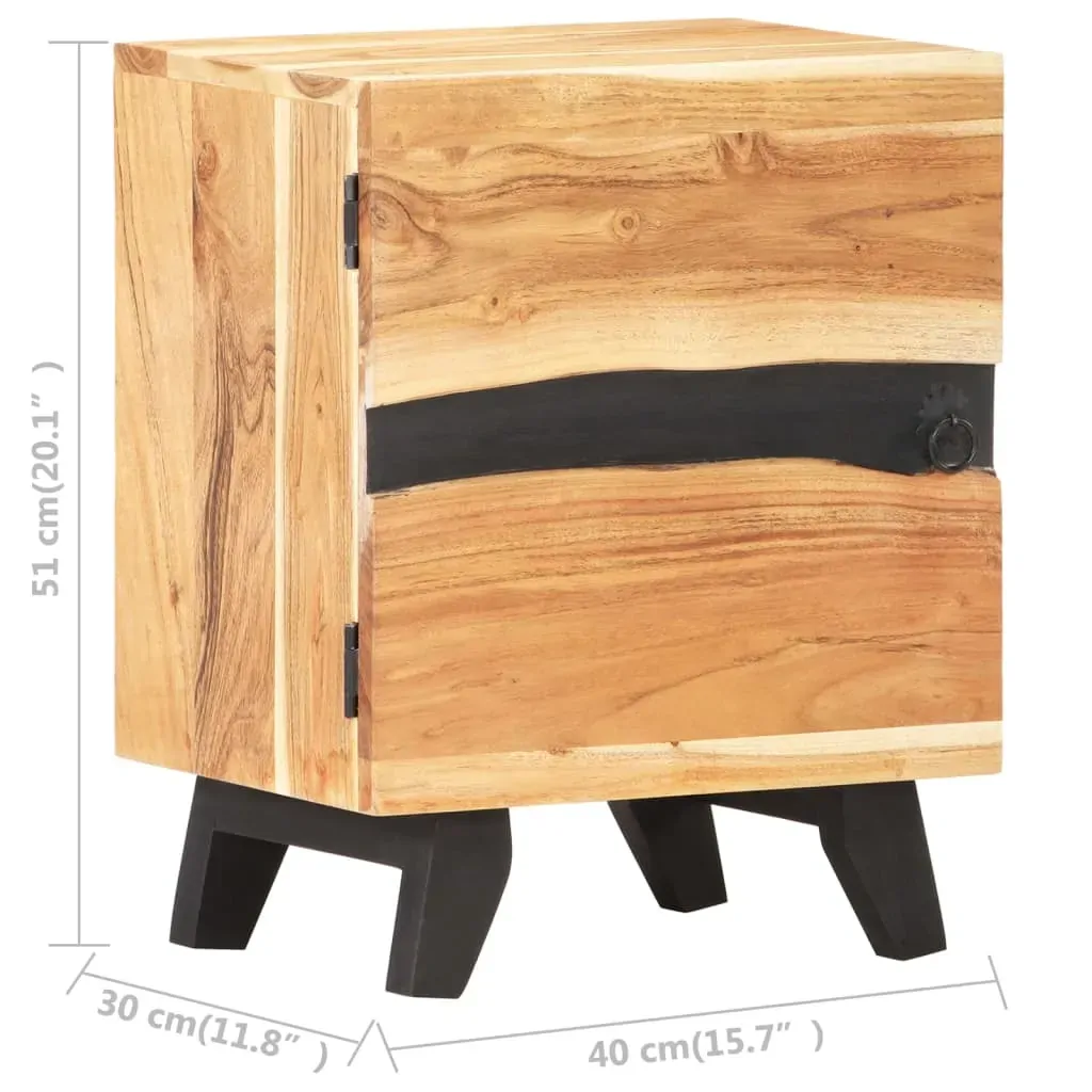 Bedside Cabinet 40x30x51 cm Solid Acacia Wood Price