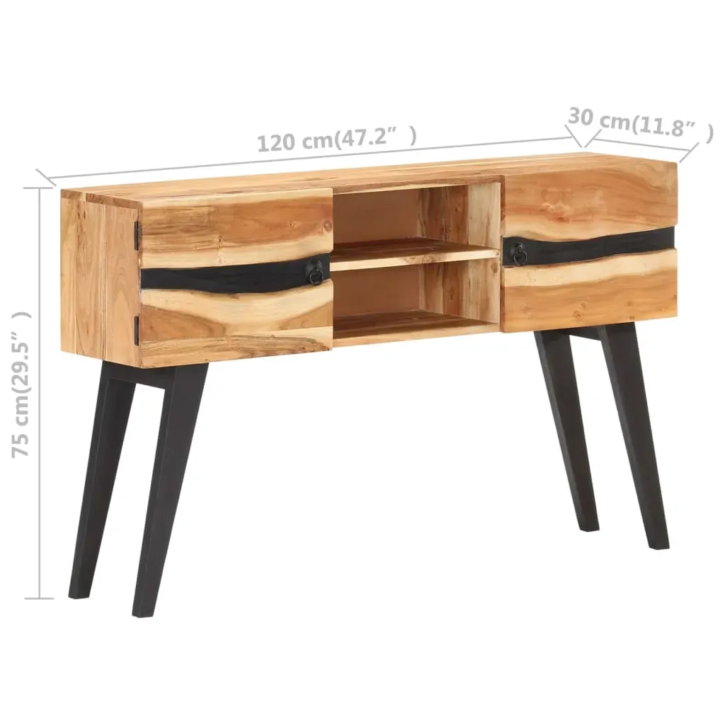 Sideboard 120x30x75 cm Solid Acacia Wood Price