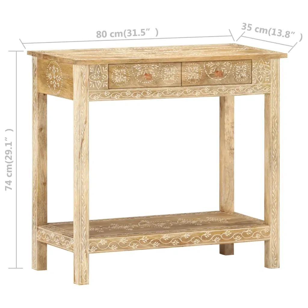 Console Table 80x35x74 cm Solid Mango Wood Price