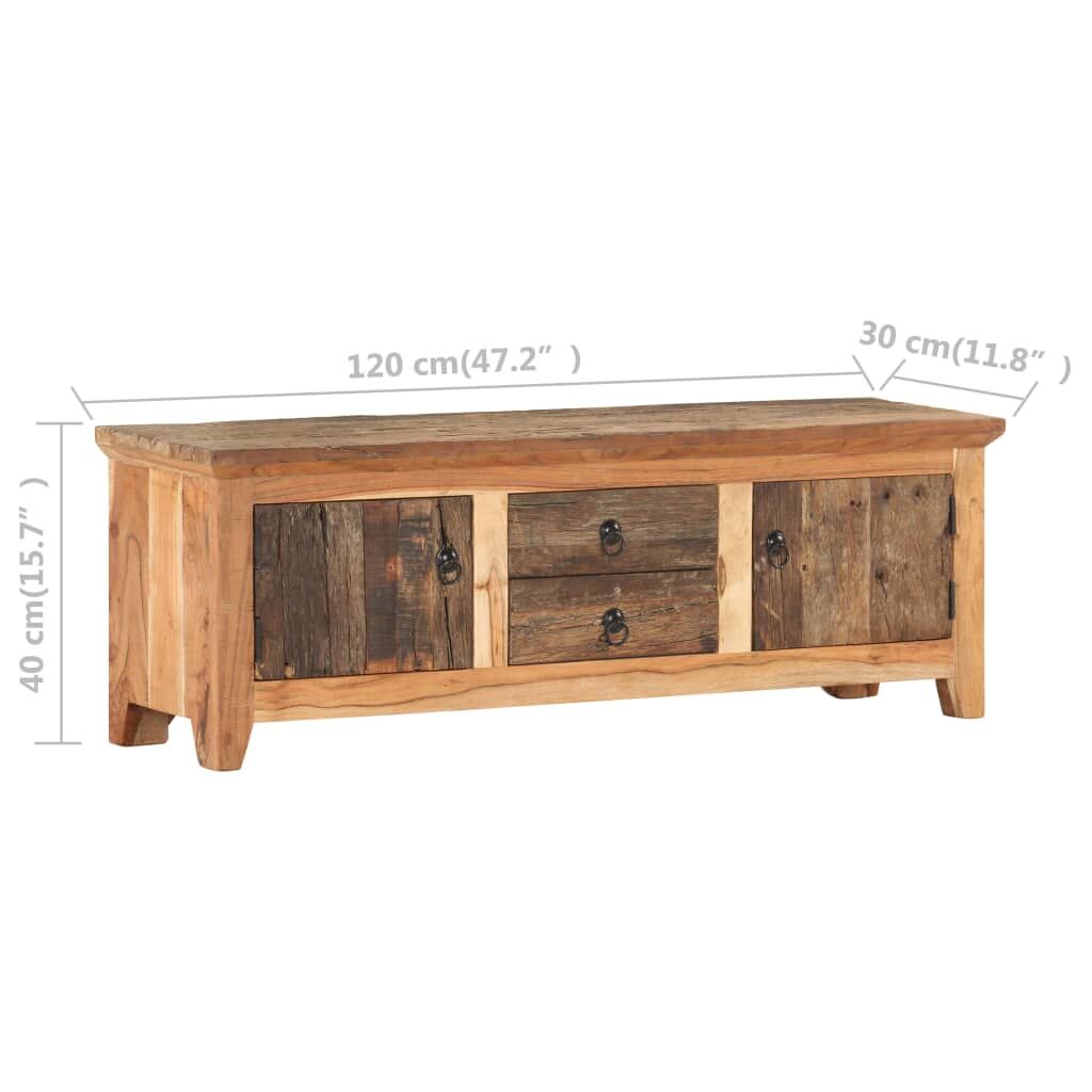 TV Cabinet 120x30x40 cm Solid Acacia Wood and Reclaimed Wood Price