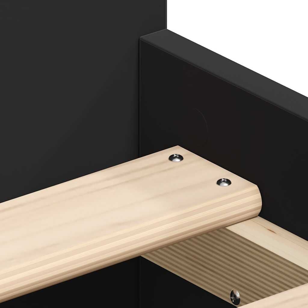 Bed Frame without Mattress Black 90x190 cm Price