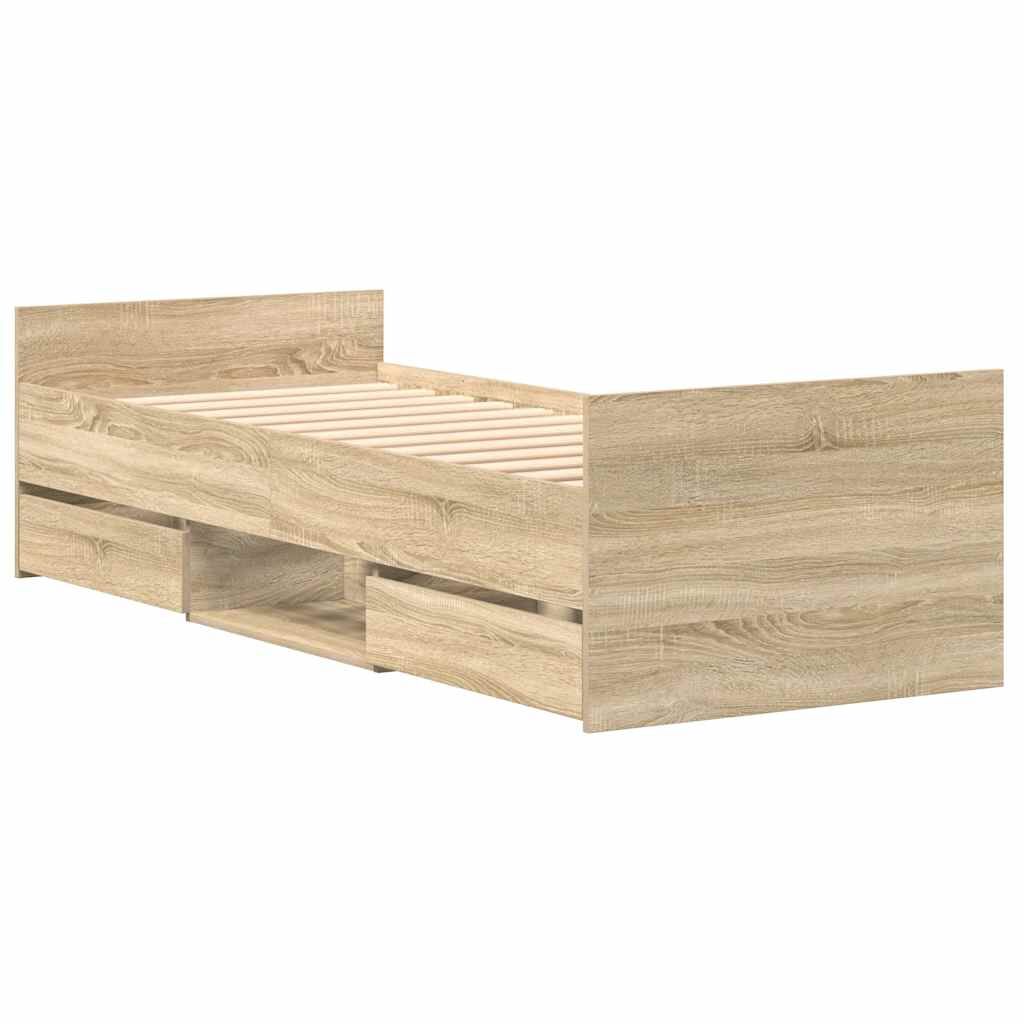 Bed Frame without Mattress Sonoma Oak 90x190 cm Price
