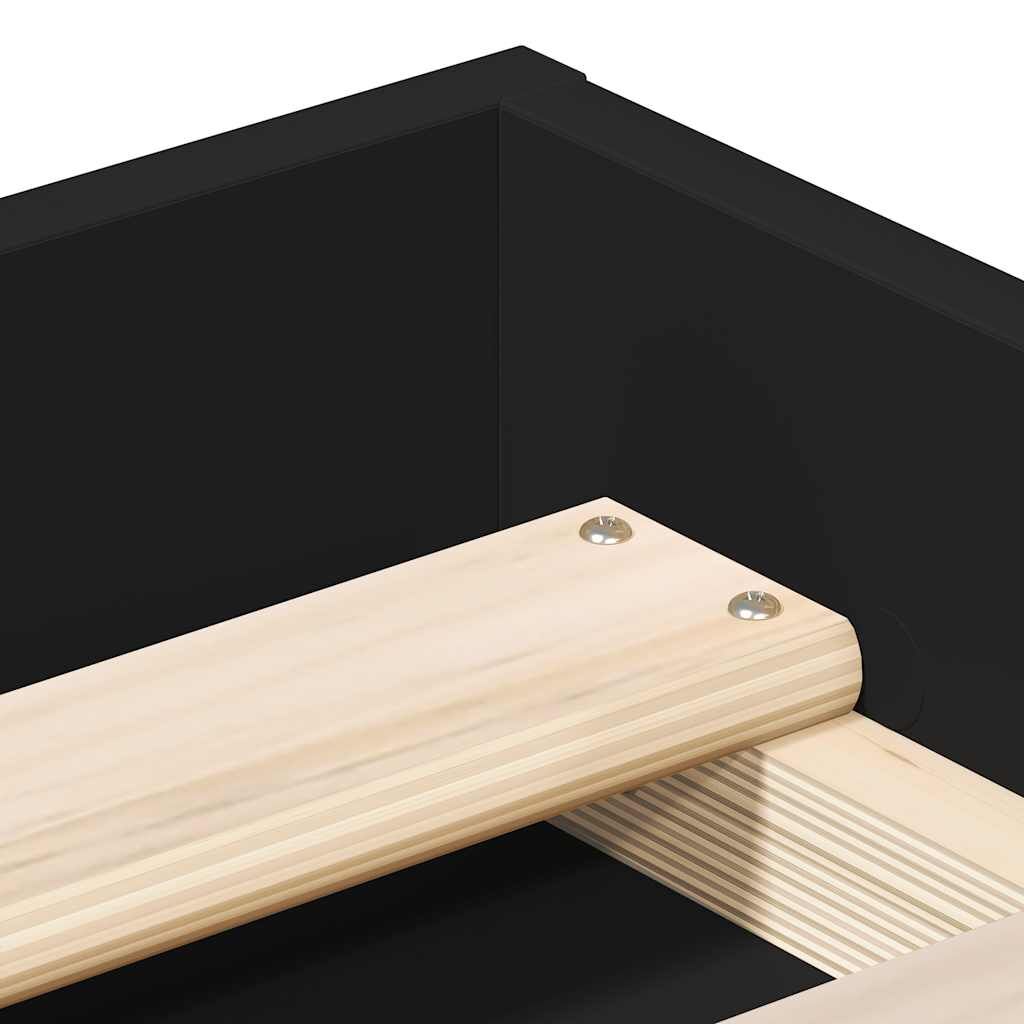 Bed Frame without Mattress Black 150x200 cm Price