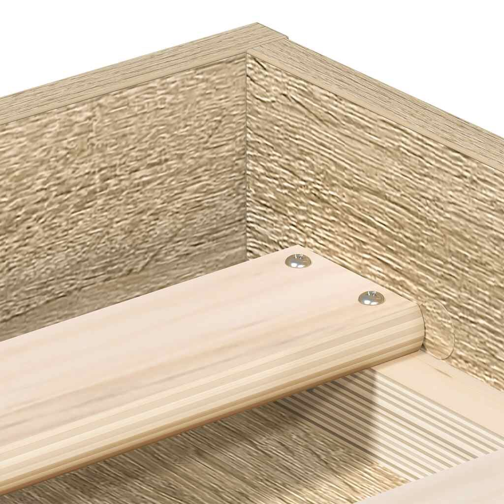 Bed Frame without Mattress Sonoma Oak 150x200 cm Price