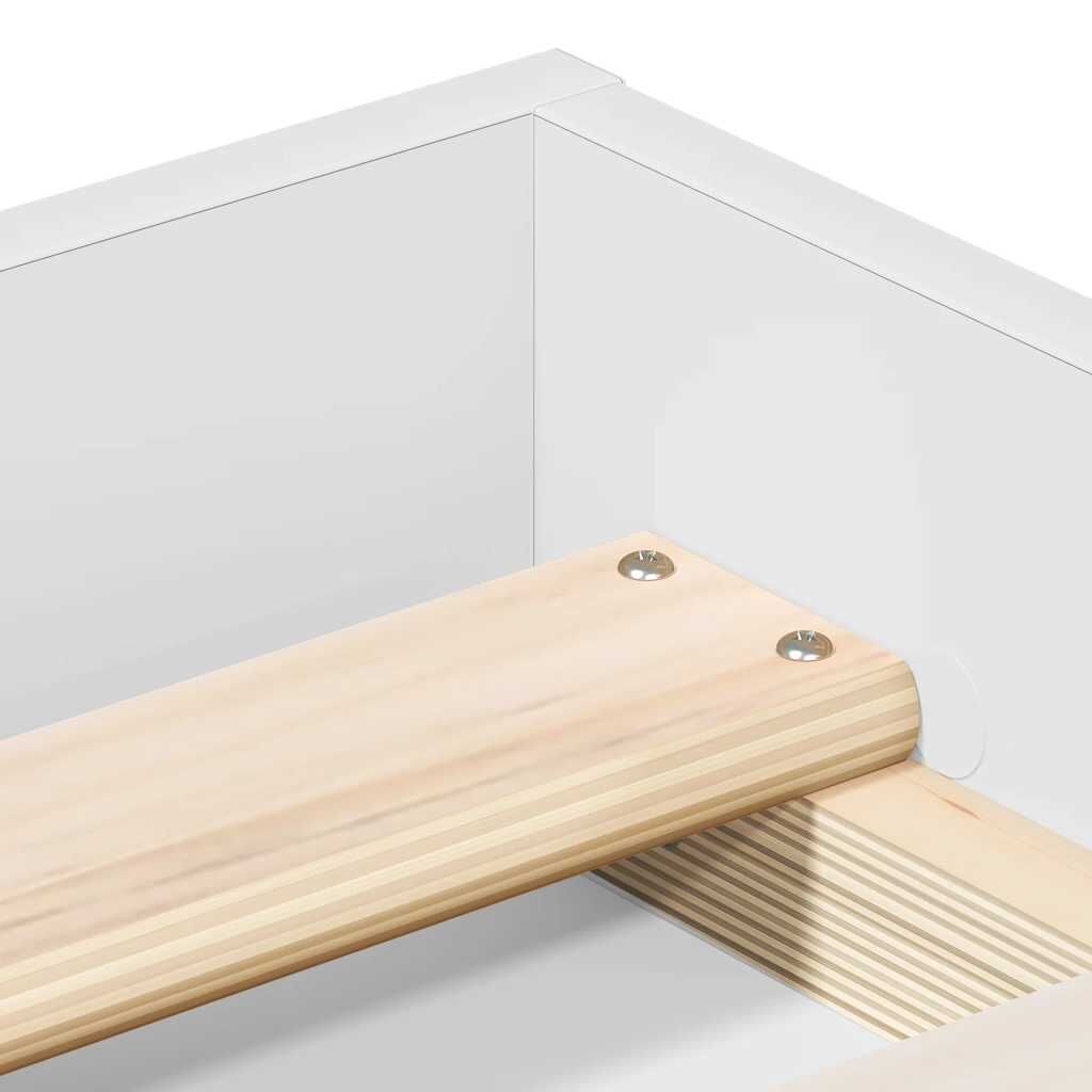 Bed Frame without Mattress White 135x190 cm Price