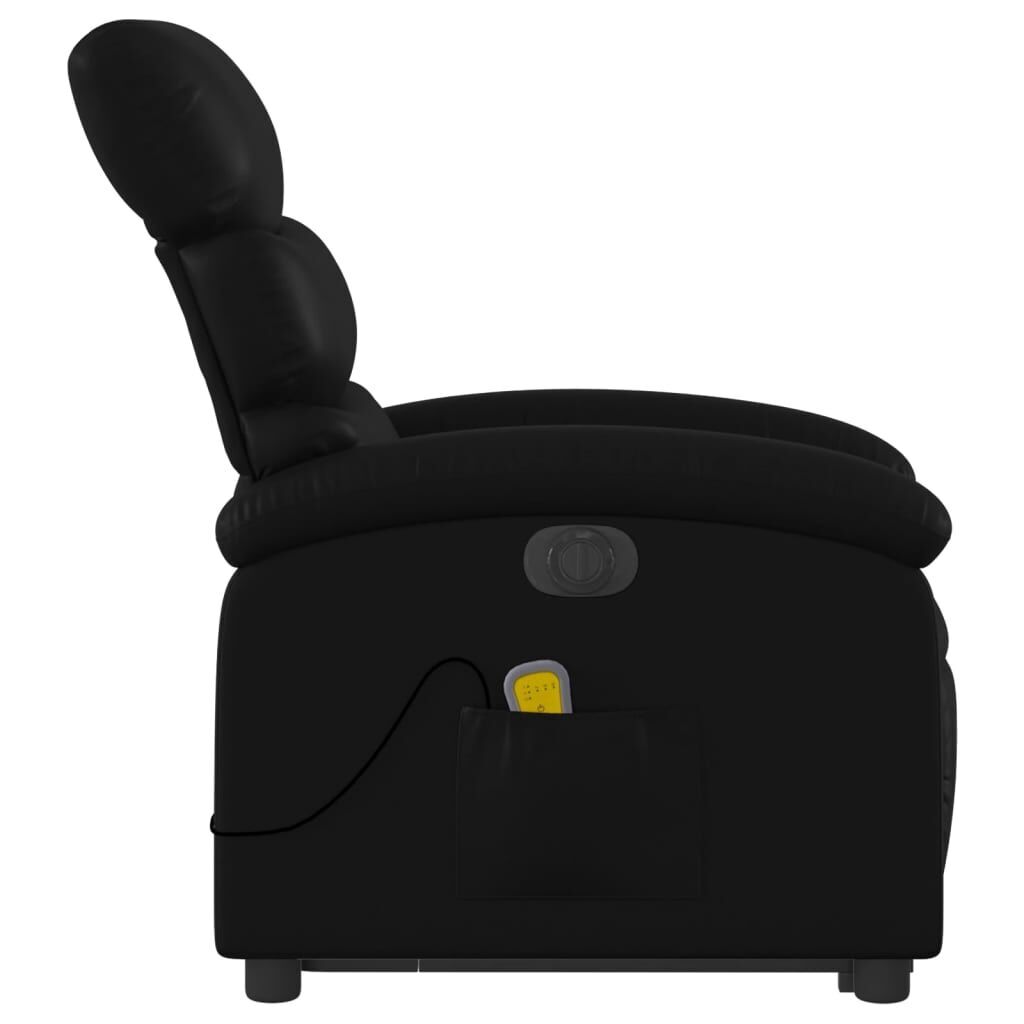 Electric Stand up Massage Recliner Chair Black Faux Leather Price