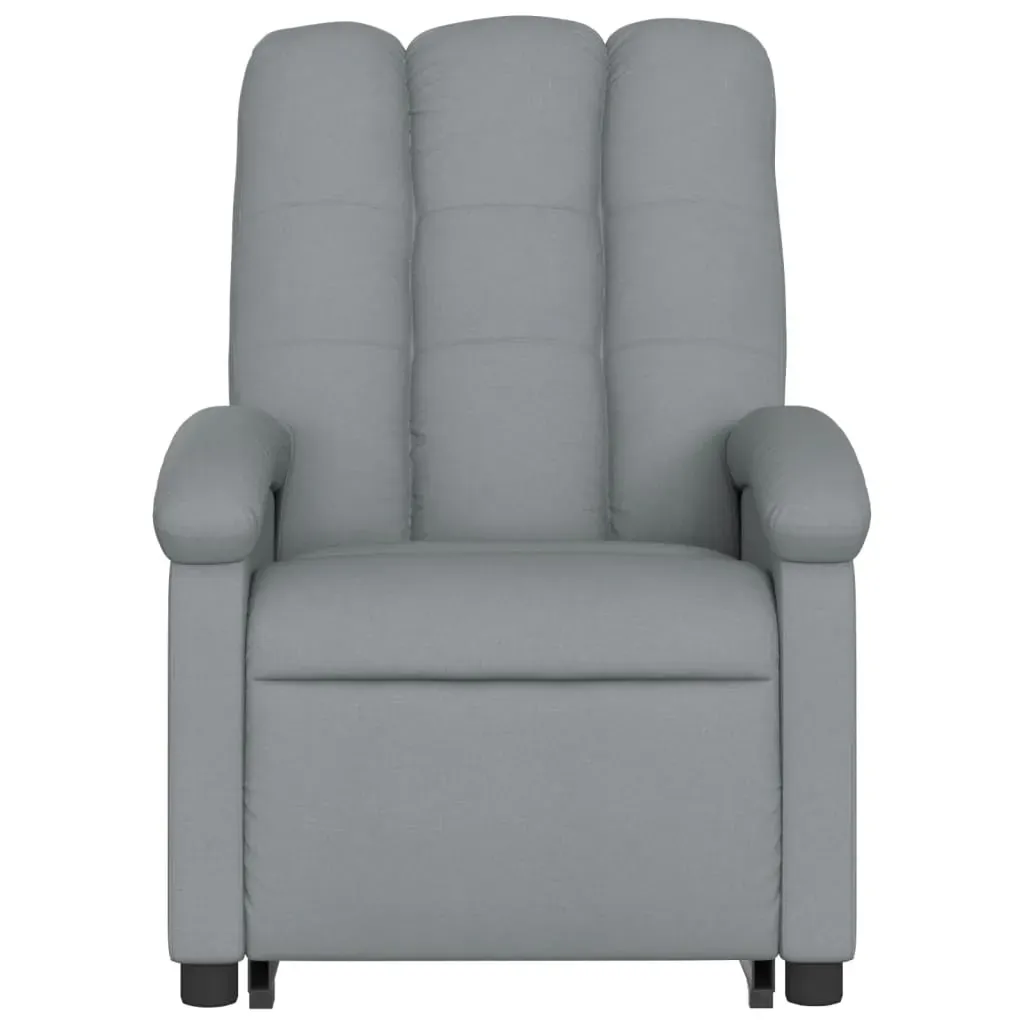 Electric Stand up Massage Recliner Chair Light Grey Fabric Price