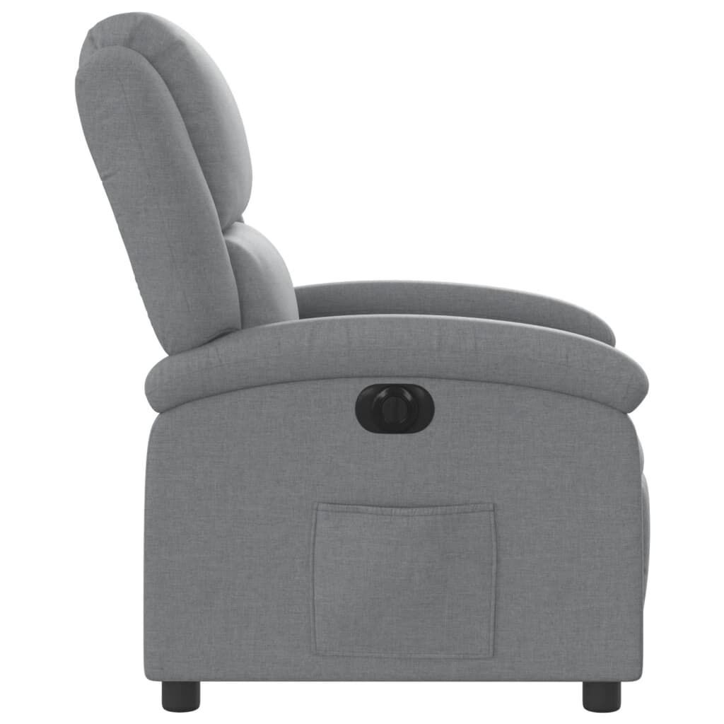 Electric Recliner Chair Light Grey Fabric Price