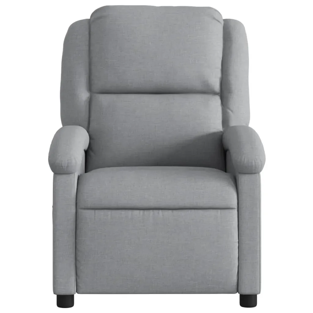 Electric Recliner Chair Light Grey Fabric Price