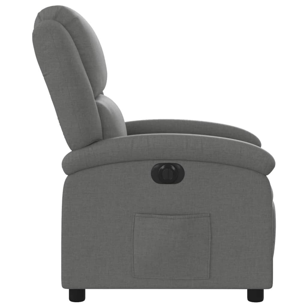 Electric Recliner Chair Dark Grey Fabric Price