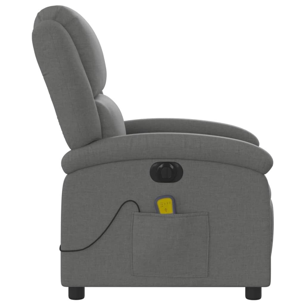 Electric Massage Recliner Chair Dark Grey Fabric Price