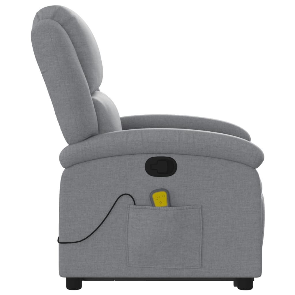 Stand up Massage Recliner Chair Light Grey Fabric Price