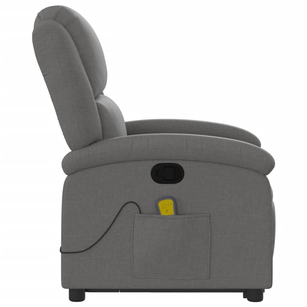 Stand up Massage Recliner Chair Dark Grey Fabric Price