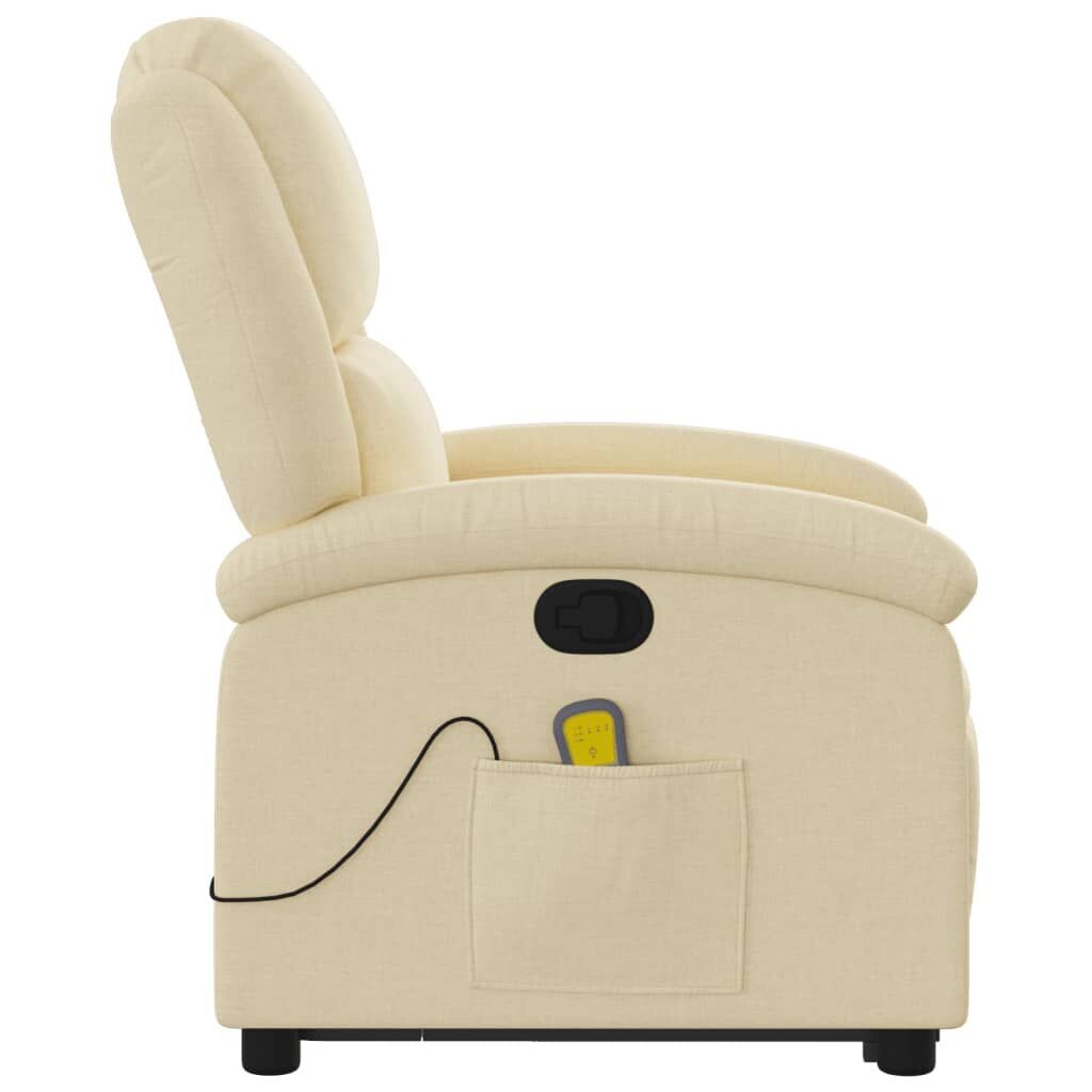 Stand up Massage Recliner Chair Cream Fabric Price