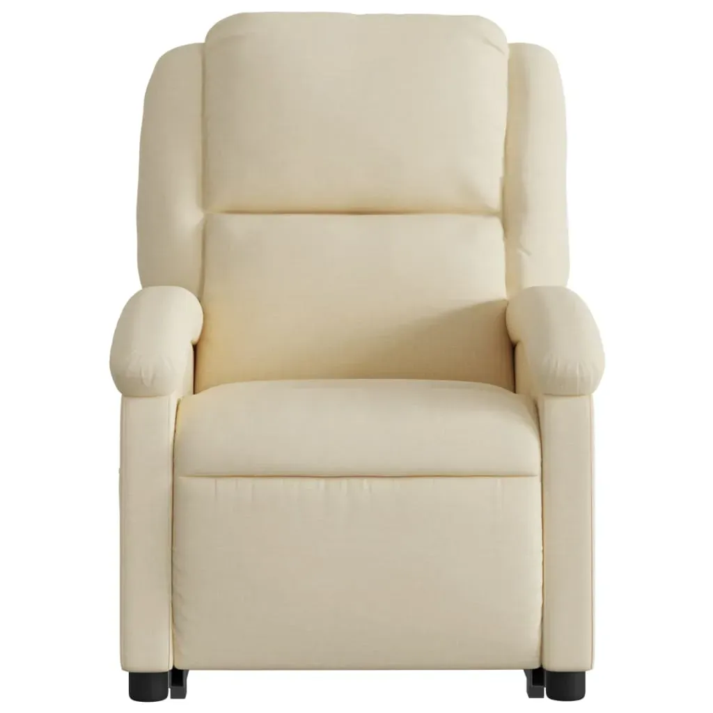 Electric Stand up Massage Recliner Chair Cream Fabric Price