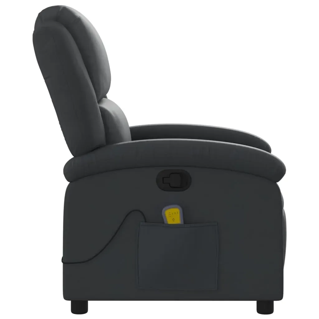 Massage Recliner Chair Black Real Leather Price