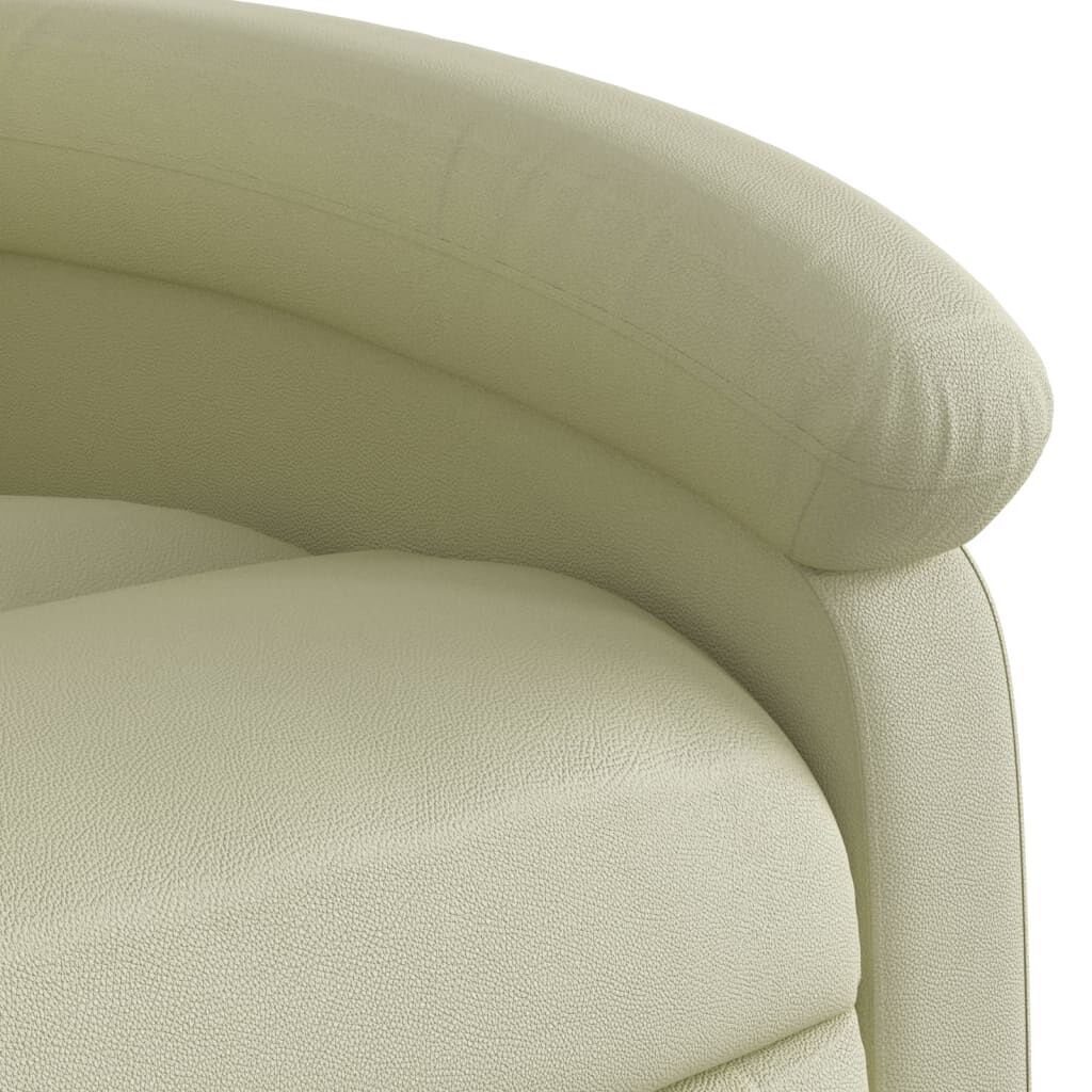 Massage Recliner Chair Cream Real Leather Price