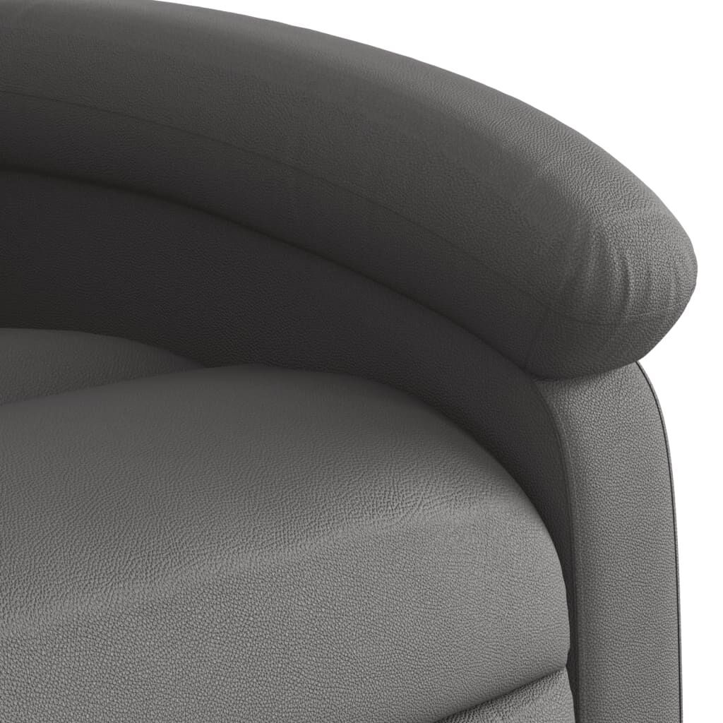 Massage Recliner Chair Grey Real Leather Price