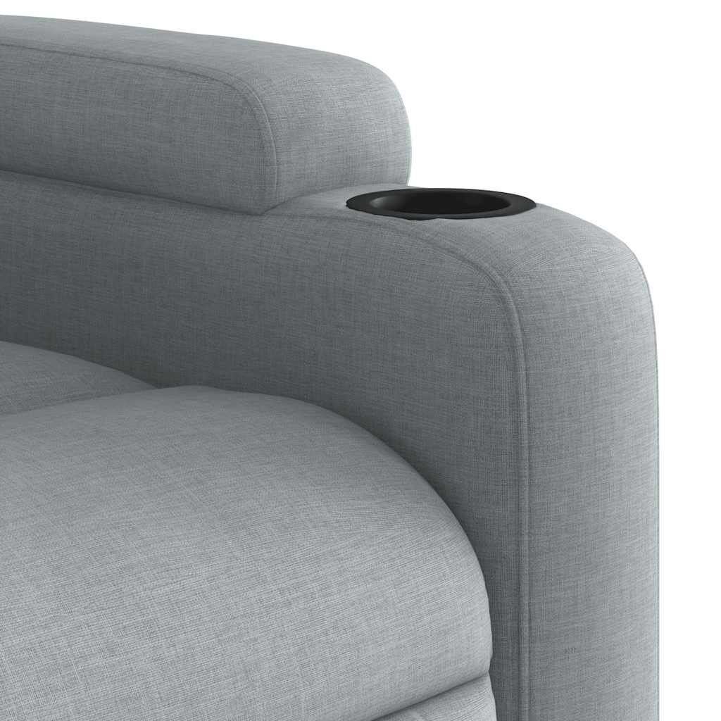 Massage Recliner Chair Light Grey Fabric Price