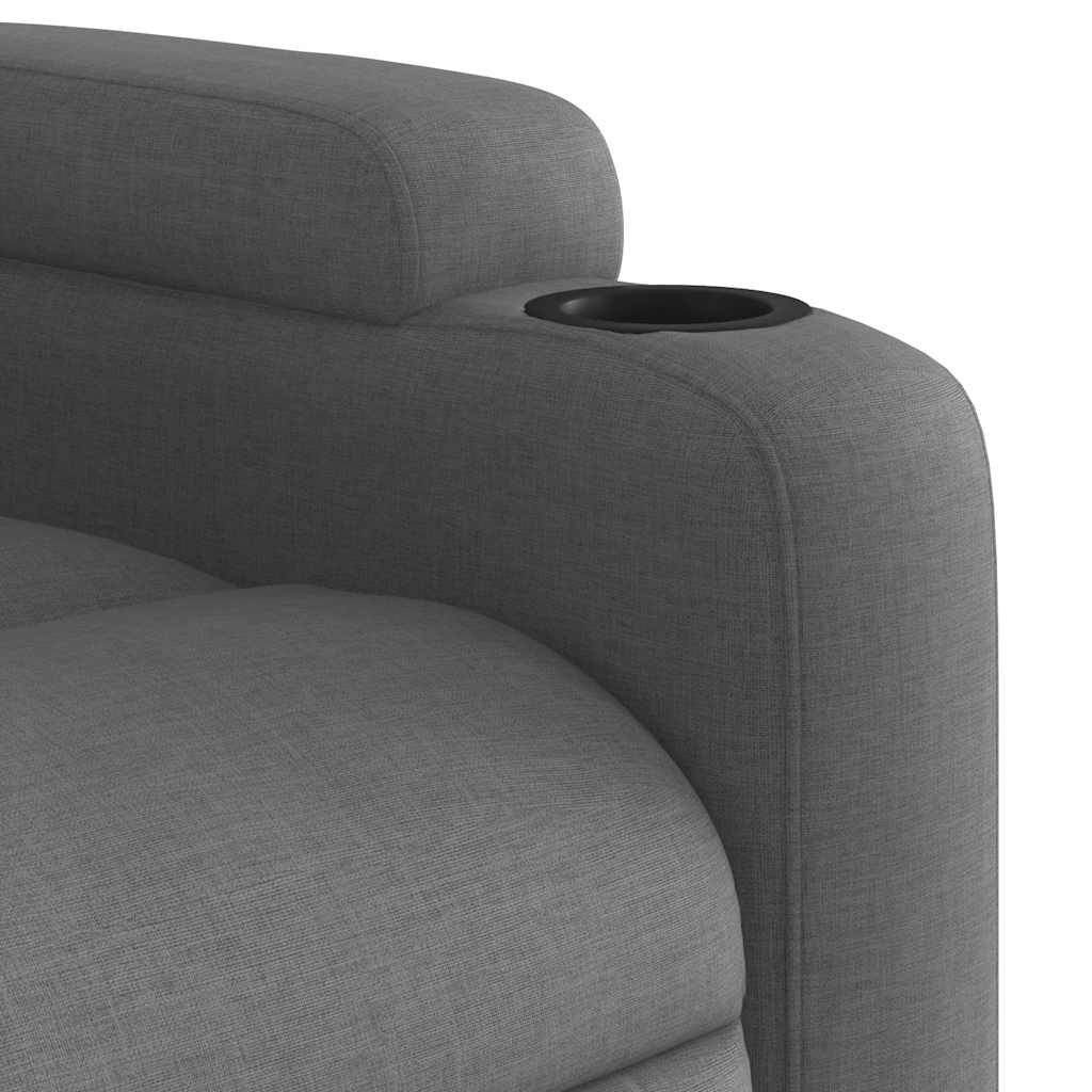 Massage Recliner Chair Dark Grey Fabric Price