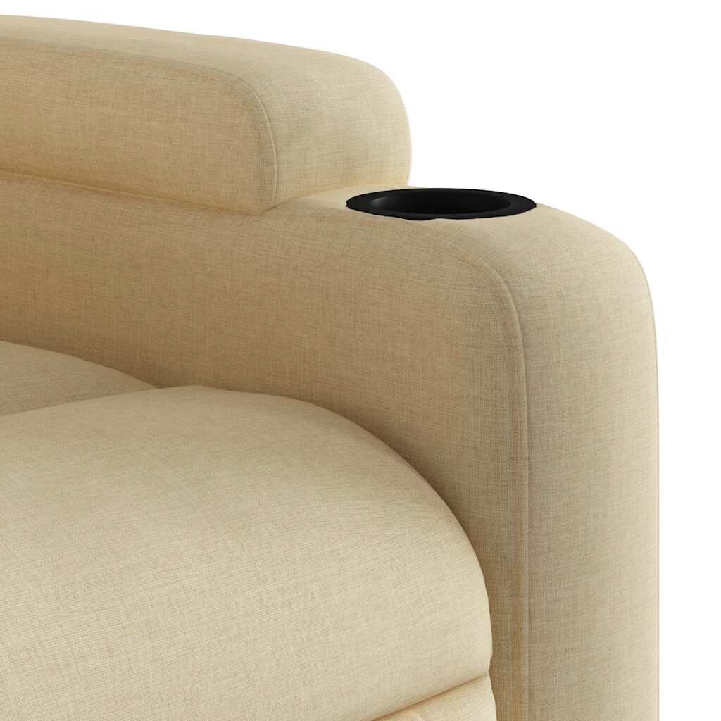 Massage Recliner Chair Cream Fabric Price