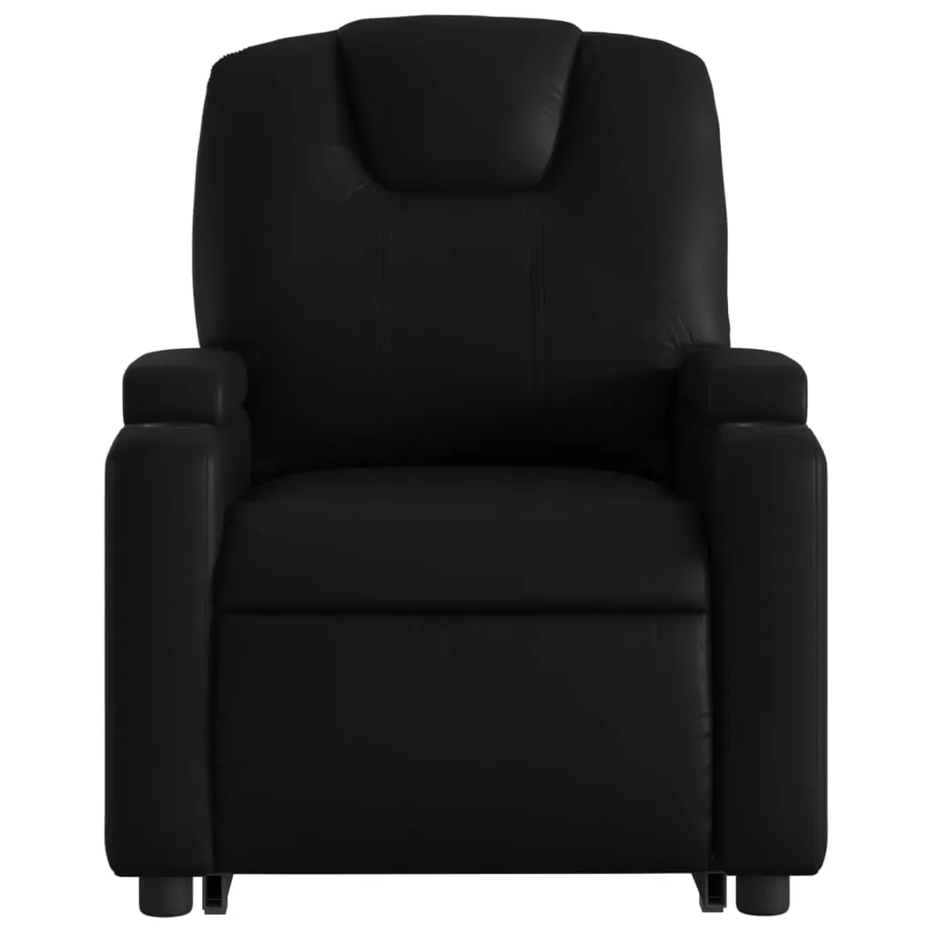 Electric Stand up Massage Recliner Chair Black Faux Leather Price
