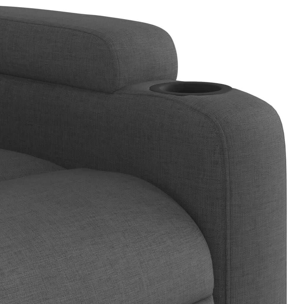 Massage Recliner Chair Dark Grey Fabric Price