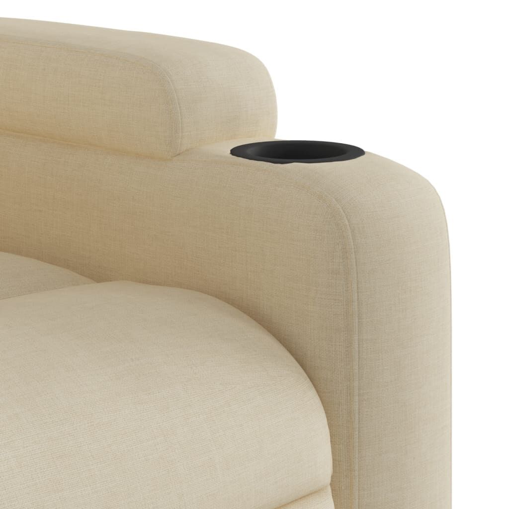 Massage Recliner Chair Cream Fabric Price