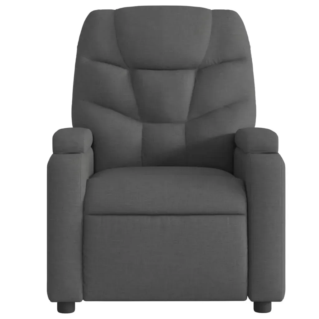 Electric Recliner Chair Dark Grey Fabric Price
